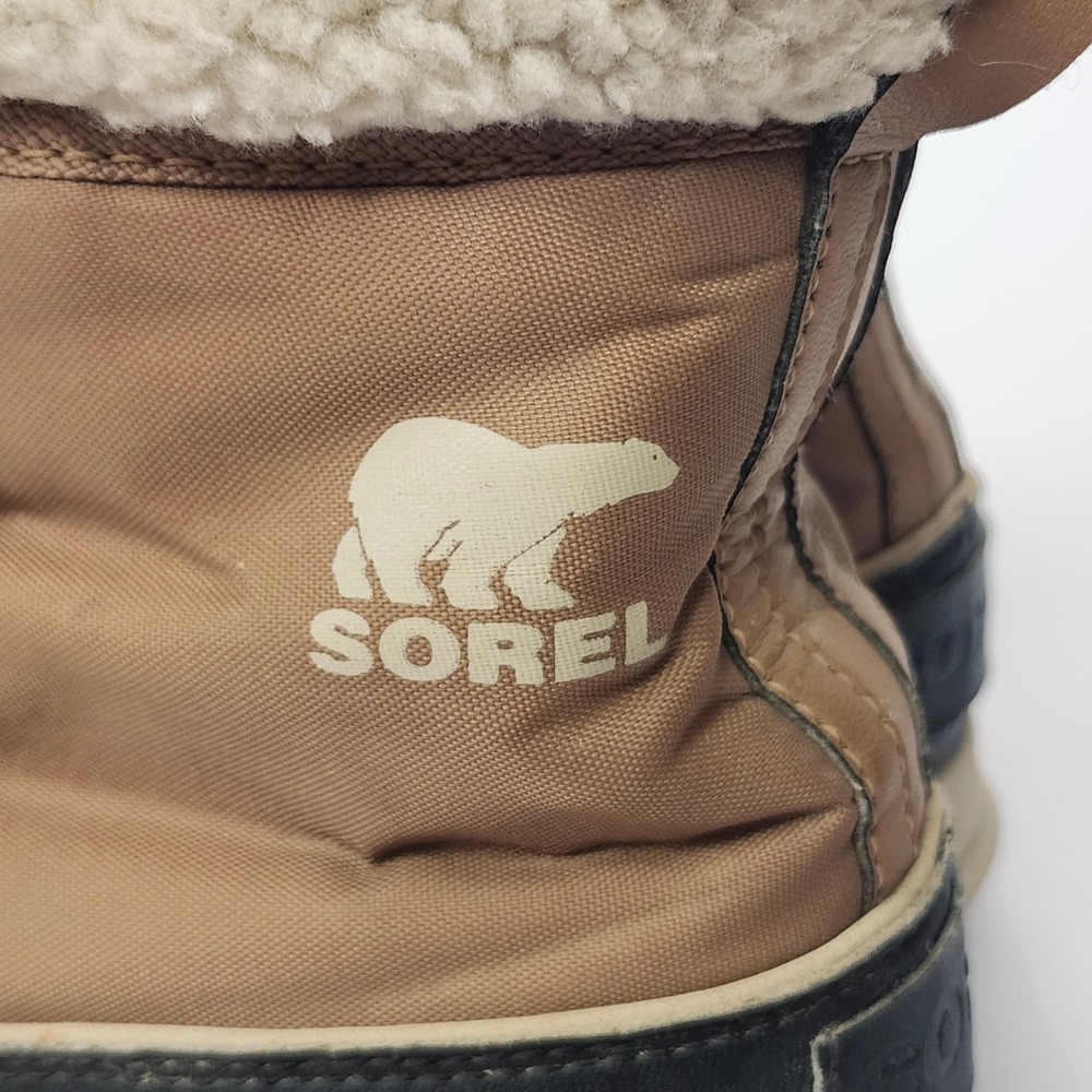 Sorel Explorer Carnival Waterproof Winter Boots Sherpa Tan Womens Size 8.5 - Picture 8 of 10